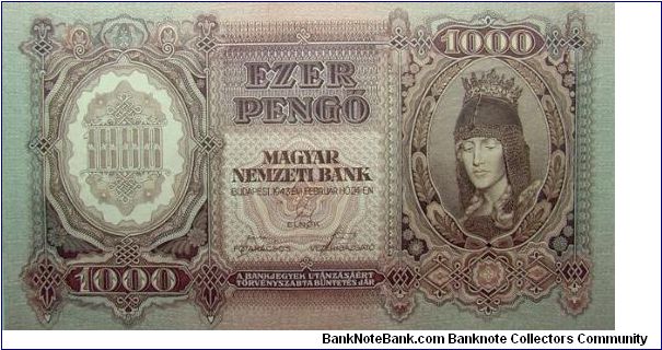 1000 Pengo Banknote