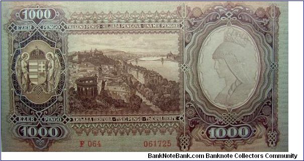 Banknote from Hungary year 1943