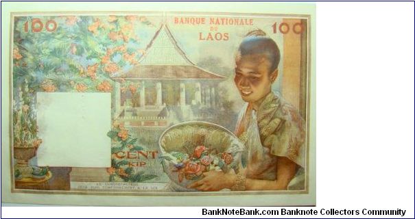 Banknote from Laos year 1957
