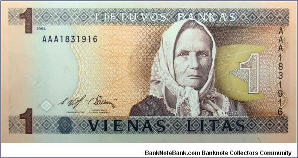 1 Litas Banknote