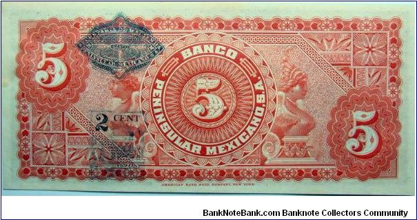 Banknote from Mexico year 1914