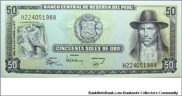 50 Soles De Oro Banknote