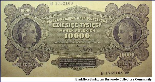 10000 Marek Banknote