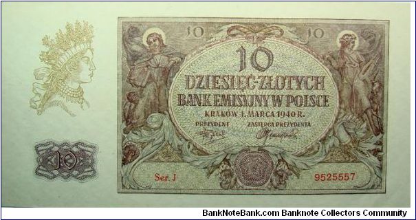 10 Zlotych Banknote