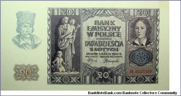 20 Zlotych Banknote