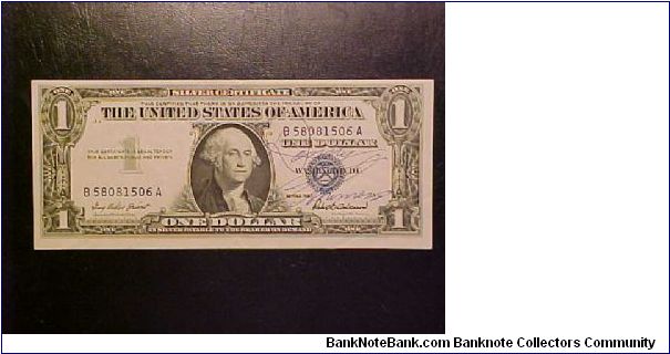 Here is a nice series 1957 $1 silver certificate autographed by comedian and TV star Danny Thomas! Banknote