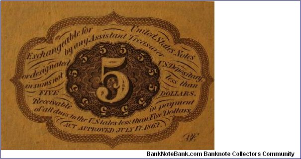 Banknote from USA year 1862