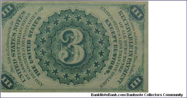 Banknote from USA year 1863