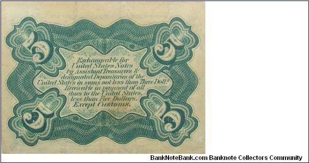 Banknote from USA year 1863