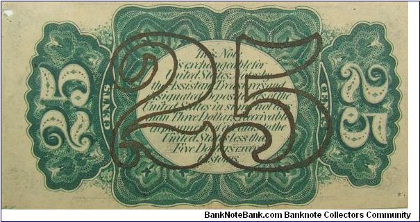 Banknote from USA year 1863