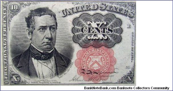 Fractional Currency
Ten Cents Meredith
Short Key
Fifth Issue Banknote