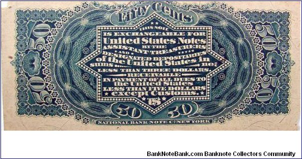 Banknote from USA year 1869