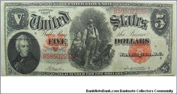 5 U.S. Dollars
Napier/McClung Banknote