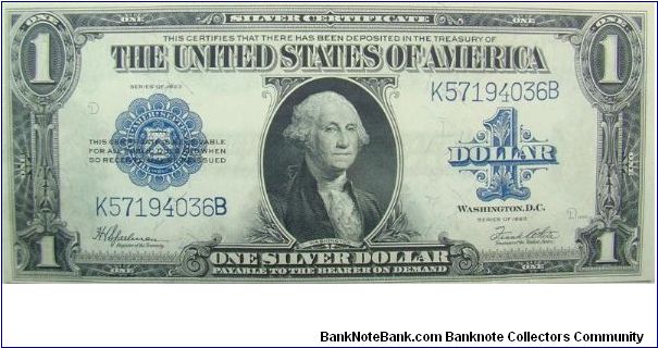 1 U.S. Dollar
Silver Certificate
Speelman/White Banknote