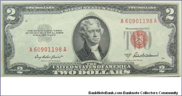 2 U.S. Dollars
United States Note Banknote