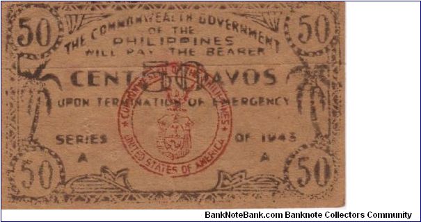 LEY-113 Leyte Provincal Board 50 Centavos note. Banknote