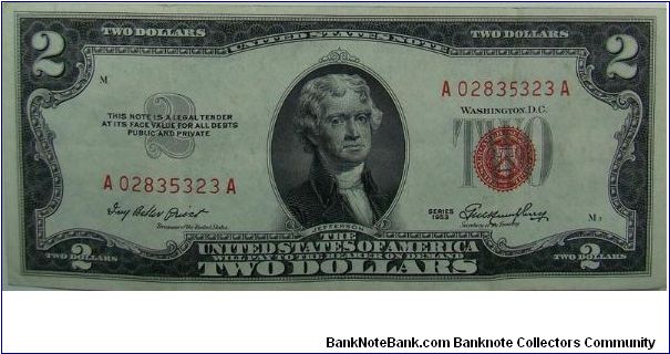 $2 United States Note 
Priest/Humphrey Banknote