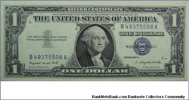 $1 Silver Certificate
Smith/Dillon Banknote