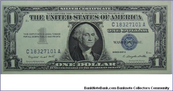 $1 Silver Certificate
Smith/Dillon Banknote