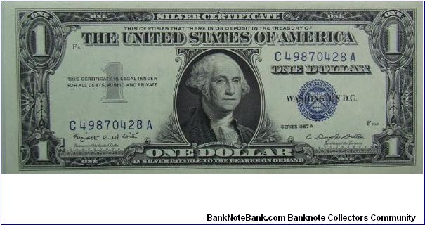$1 Silver Certificate
Smith/Dillon Banknote