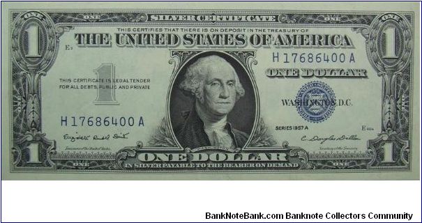 $1 Silver Certificate
Smith/Dillon Banknote