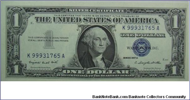 $1 Silver Certificate
Smith/Dillon Banknote