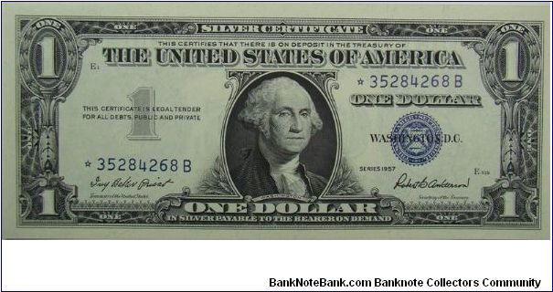 $1 Silver Certificate
Priest/Anderson Star Note Banknote