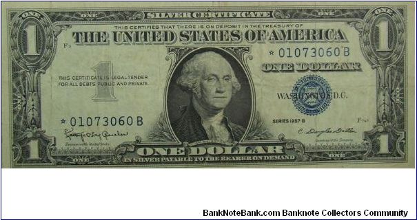 $1 Silver Certificate
Granahan/Dillon
Star Note Banknote