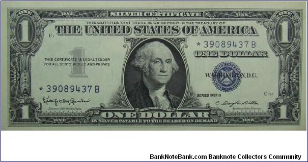 $1 Silver Certificate
Granahan/Dillon Star Note Banknote