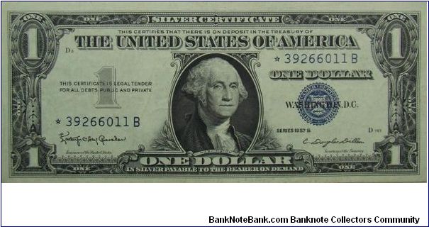 $1 Silver Certificate
Granahan/Dillon
Star Note Banknote