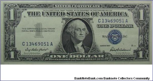 $1 Silver Certificate Priest/Anderson
Star Note Banknote