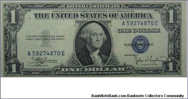 $1 Silver Certificate
Julian/Snyder Banknote