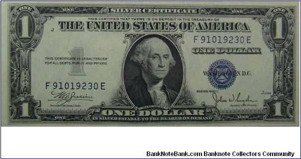 $1 Silver Certificate
Julian/Snyder Banknote