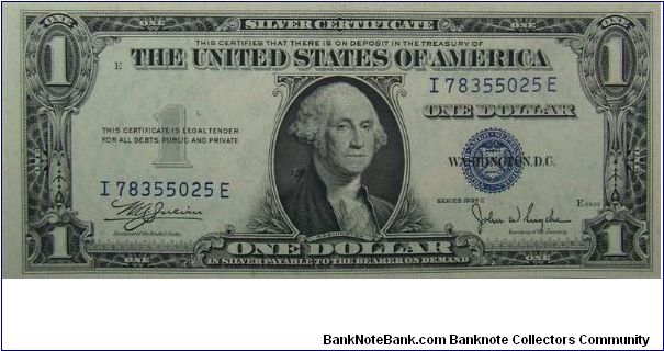 $1 Silver Certificate
Julian/Snyder Banknote