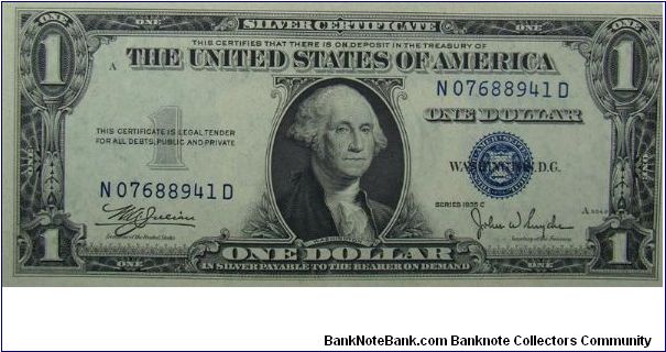 $1 Silver Certificate
Julian/Snyder Banknote