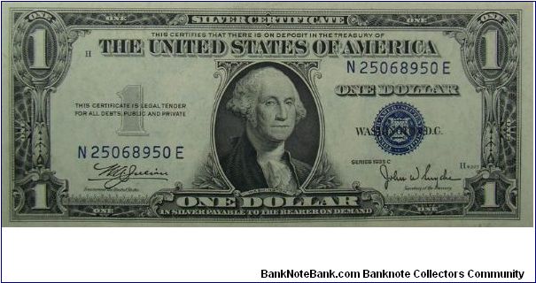 $1 Silver Certificate
Julian/Snyder Banknote