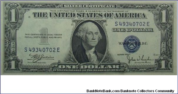 $1 Silver Certificate
Julian/Snyder Banknote