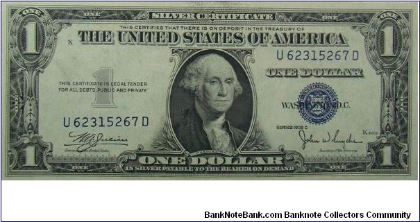 $1 Silver Certificate
Julian/Snyder Banknote