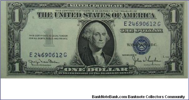 $1 Silver Certificate
Clark/Snyder Banknote