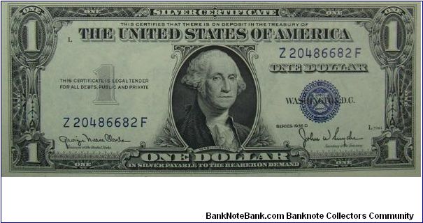 $1 Silver Certificate
Clark/Snyder Banknote