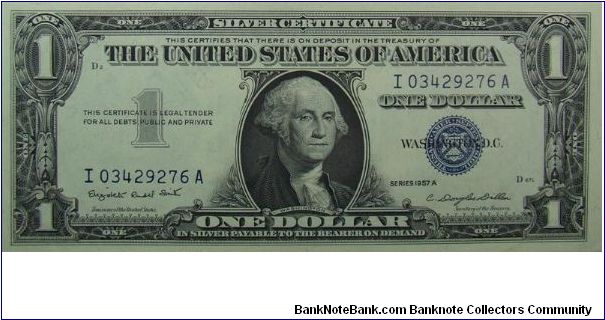 $1 Silver Certificate
Smith/Dillon Banknote