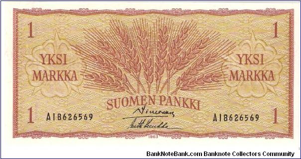 1 markka; 1963 Banknote