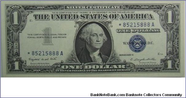 1957A $1 Silver Certificate Banknote