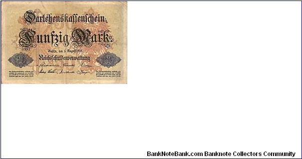 Banknote from Germany year 1914