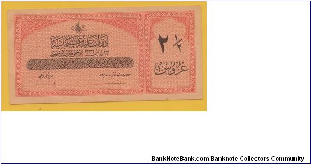 Old Ottoman note very rare
End price : 105$
Accept payment by:
1- Monybookers
2- Western Union 
3- By registered air_ mail

Thanks Banknote