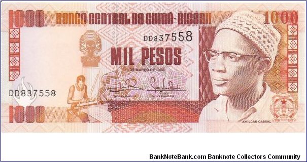 1000 pesos; 1993 Banknote