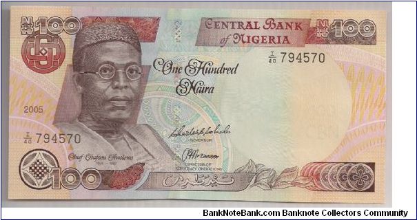 Nigeria 100 Naira 2005 P28. Banknote