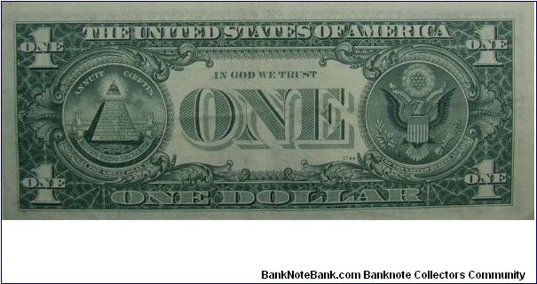 Banknote from USA year 1969