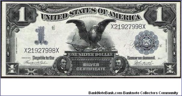 1899 $1 Silver Certificate 'BLACK EAGLE'. TEEHEE & BURKE FR# 233. Banknote