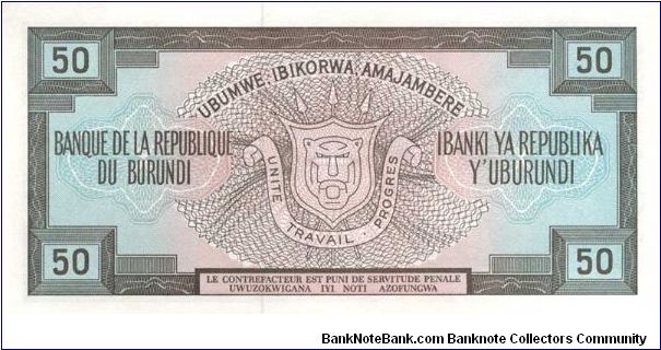 Banknote from Burundi year 1993